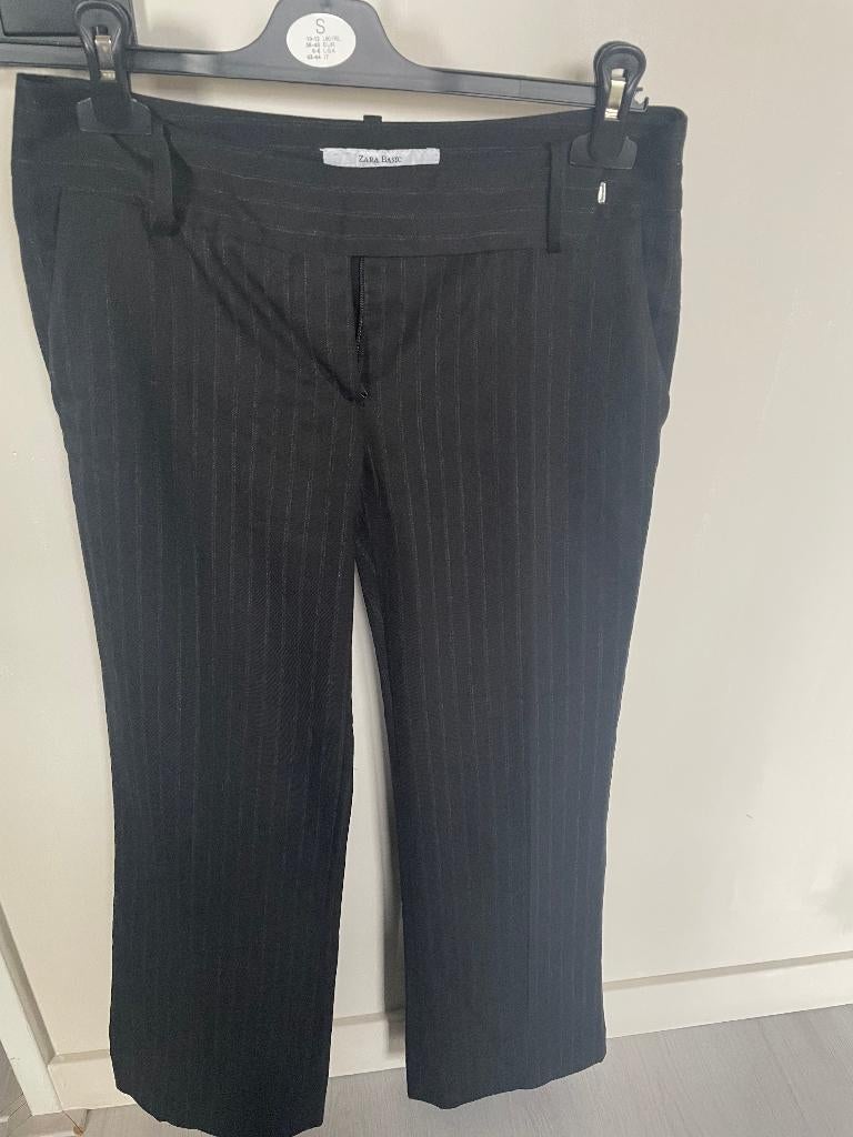 gestreepte broek van zara, Zwart, Ophalen of Verzenden, Zo goed als nieuw, Maat 36 (S)