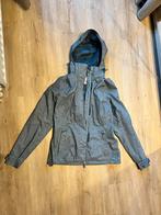 Decathlon regenjas dames XS turquoise, afneembare capuchon, Ophalen, Zo goed als nieuw, Regenjas