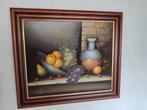 Schilderij stilleven met fruit en kruik, Ophalen of Verzenden