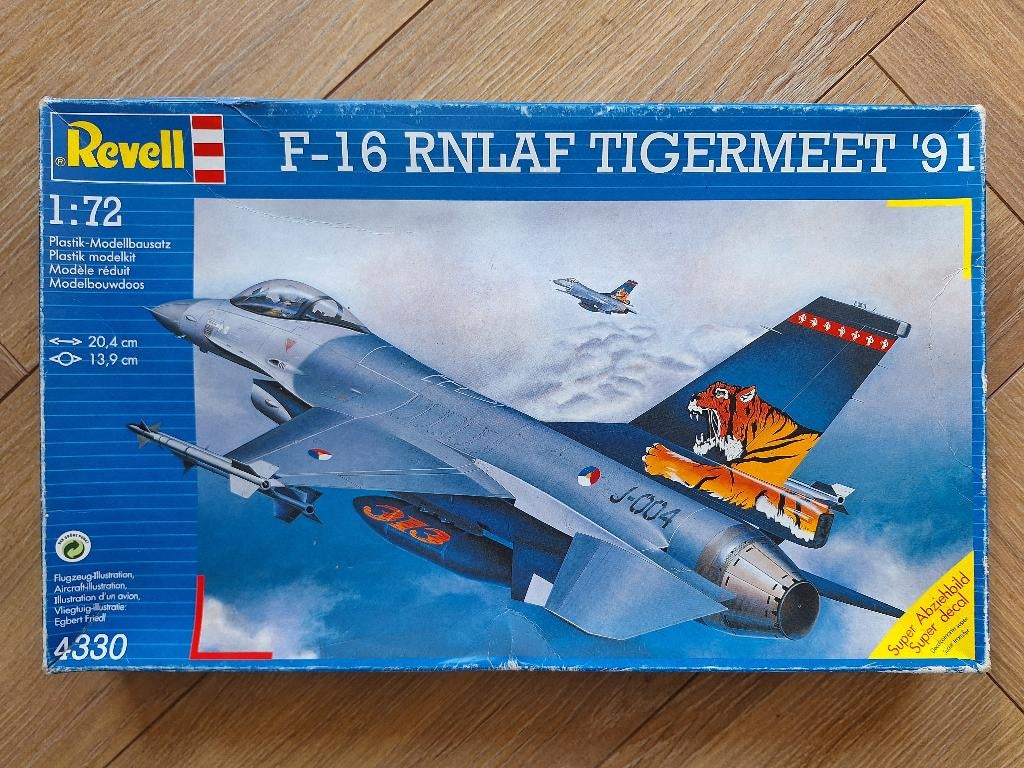 1:72 1/72 Revell F-16 RNLAF Tigermeet ’91 (KLu J-004 – J-012, 1:72 tot 1:144, Revell, Ophalen of Verzenden, Zo goed als nieuw