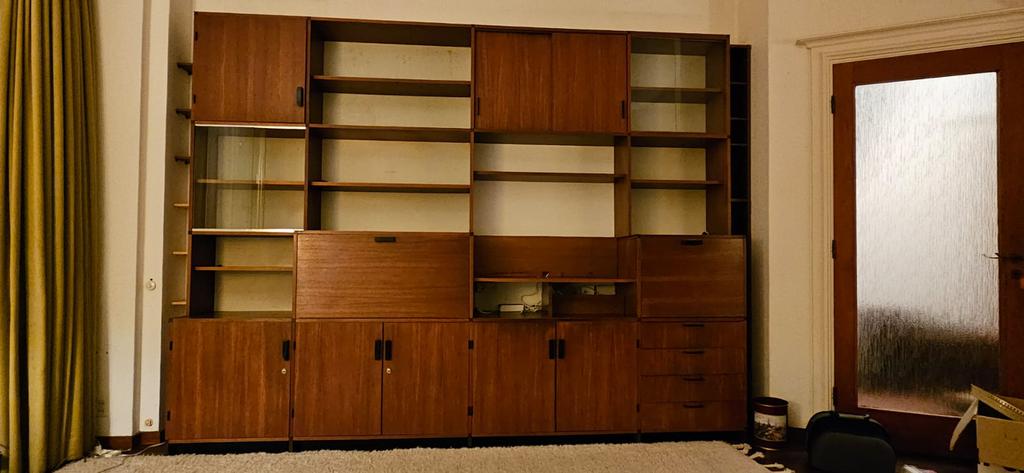 Pastoe wandkast 1968 modulair & top staat mid-century, Ophalen, 200 cm of meer, Teakhout, 300 cm of meer