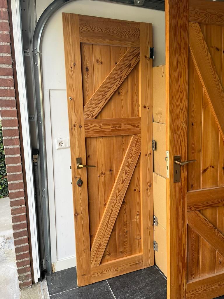 2 eiken en 3 grenen binnendeuren, Doe-het-zelf en Verbouw, Ophalen, Zo goed als nieuw, Binnendeur, 200 tot 215 cm