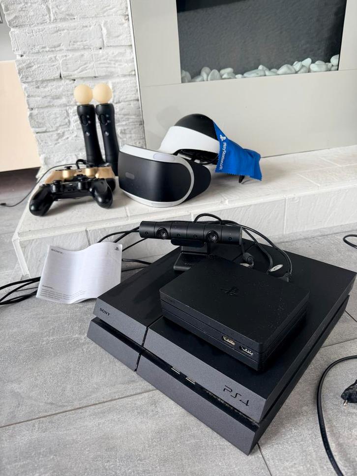 Playstation 4 met VR bril, camera en 2 controllers, Spelcomputers en Games, Spelcomputers | Sony PlayStation 4, Gebruikt, Original
