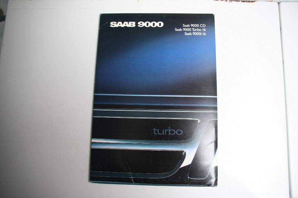Folder Saab 9000CD/9000 Turbo16/9000i 16 (1988) (39), Boeken, Ophalen of Verzenden, Nieuw, Overige merken