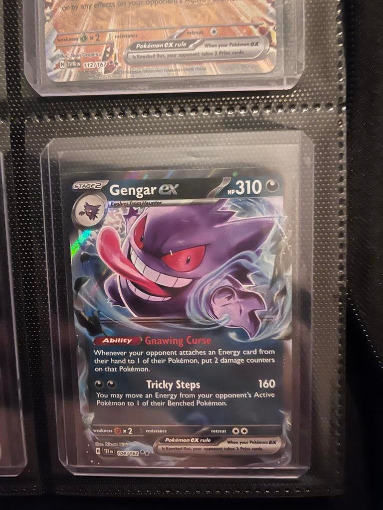 Gengar ex Pokémon kaart 104/162, Ophalen of Verzenden, Nieuw, Losse kaart, Foil
