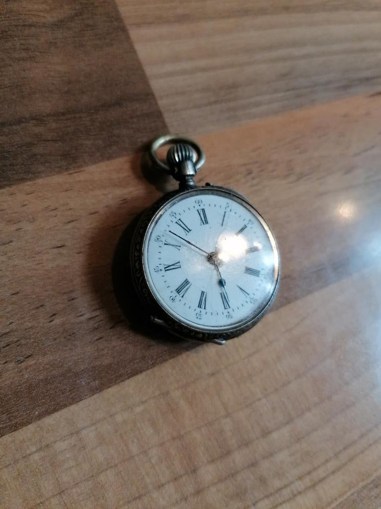 Antiek klein zakhorloge, Ophalen of Verzenden, Staal, Overige merken