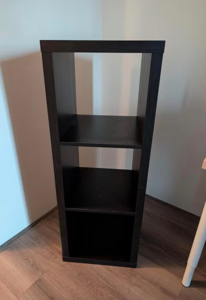 Kallax 3 vaks open kast vakkenkast 3x1 zwart Ikea, Ophalen, Minder dan 50 cm, 100 tot 150 cm, Zo goed als nieuw
