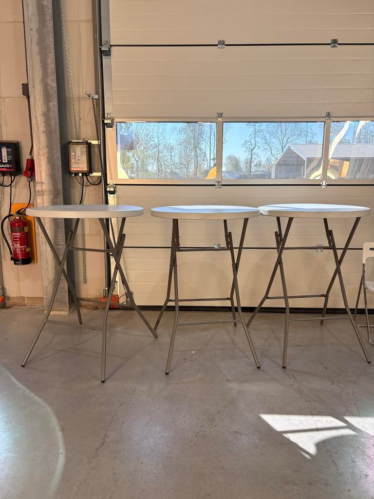 Set van 3 opvouwbare statafels, Ophalen, Gebruikt