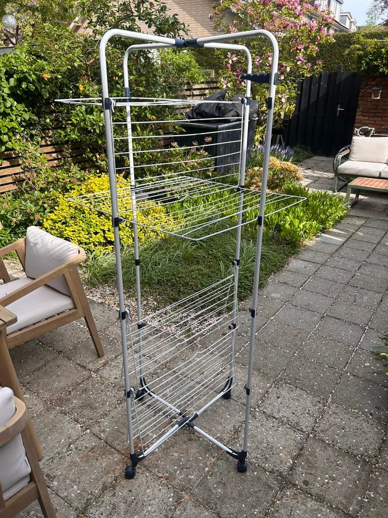 Wasrek Leifheit wastoren hoog met 4 lage, Ophalen, Zo goed als nieuw, Wasrek