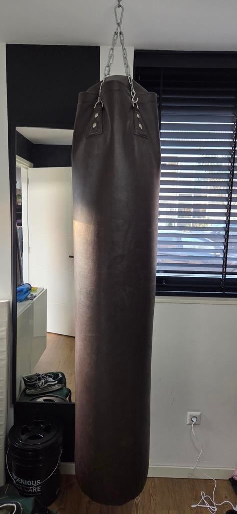 Bokszak 180cm bruin pro luxury, Ophalen, Zo goed als nieuw, Bokszak