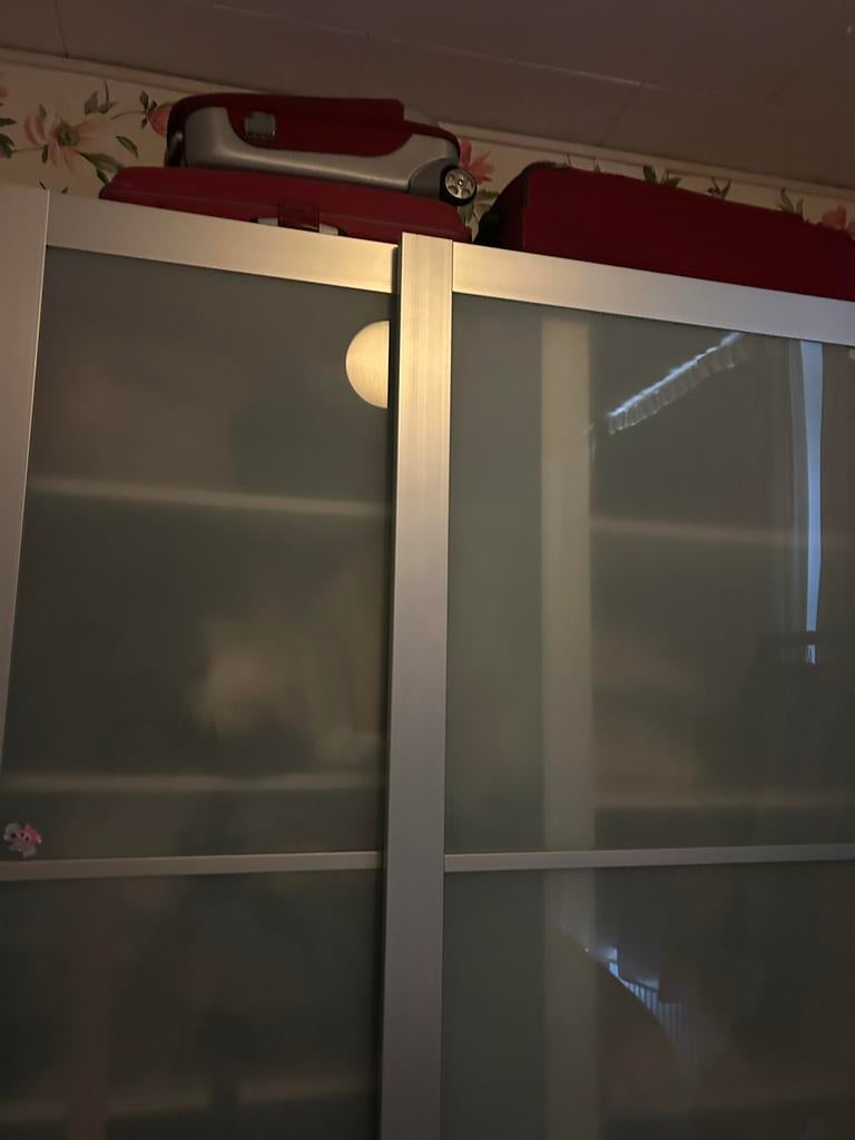 Ikea pax kast melkglas 25 april  ophalen !204 x196, Overige materialen, Gebruikt, 100 tot 150 cm, 200 cm of meer