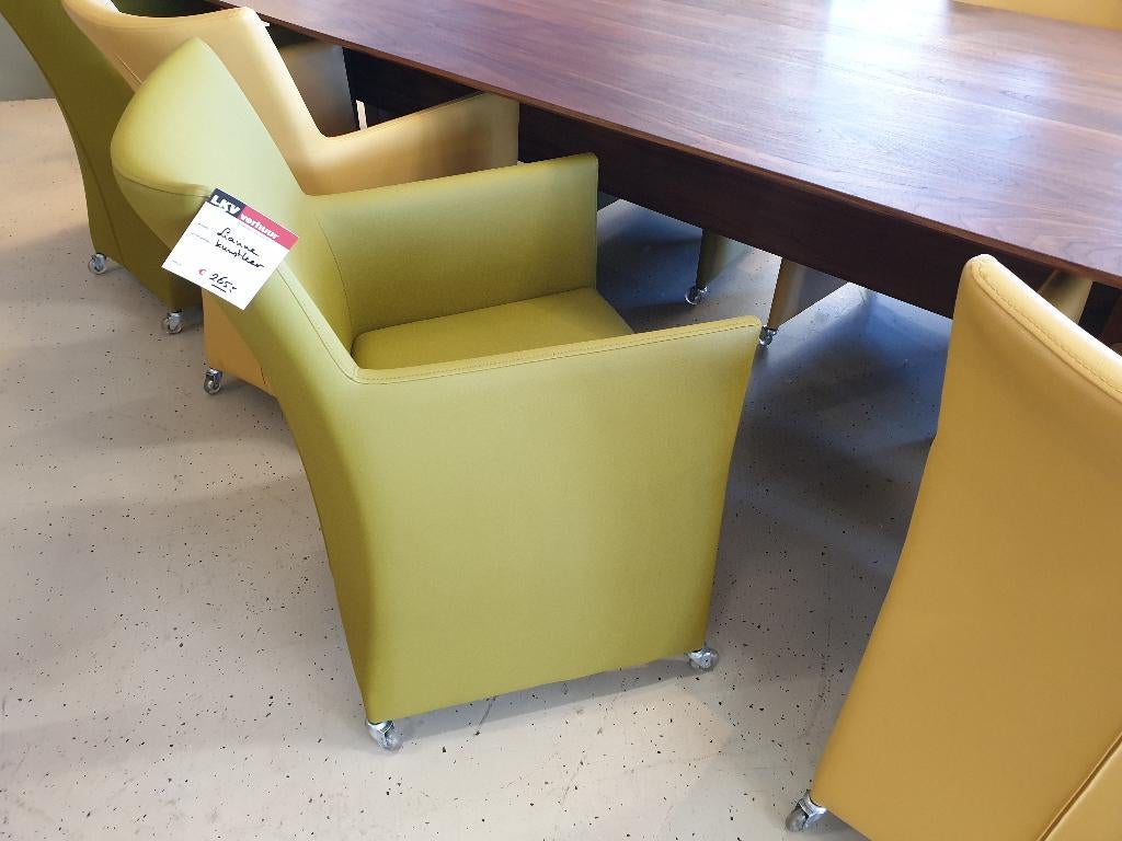 vergaderstoelen I Eetkamerstoelen op wielen I Kunstleer, Ophalen, Overige materialen, Gebruikt, Overige kleuren