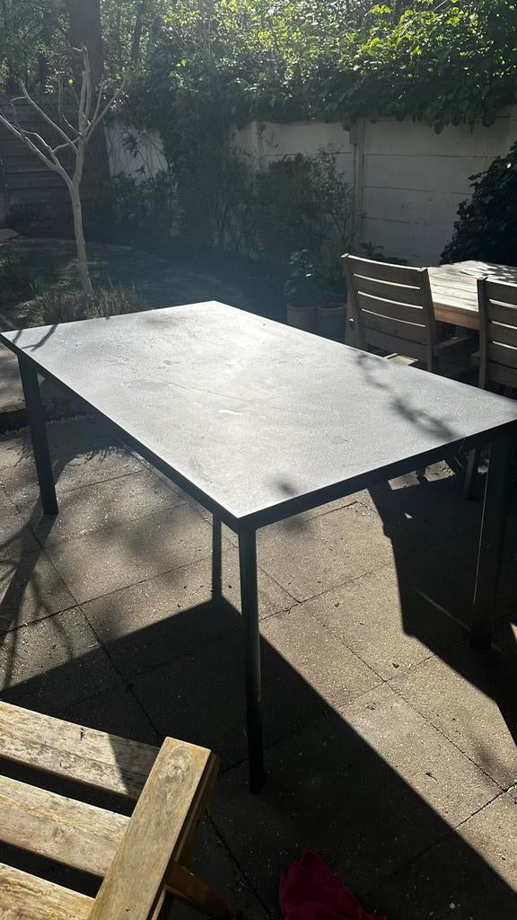 Emu tuintafel met 2 stoelen - 160x90 cm, Ophalen, Gebruikt, Rechthoekig, Metaal