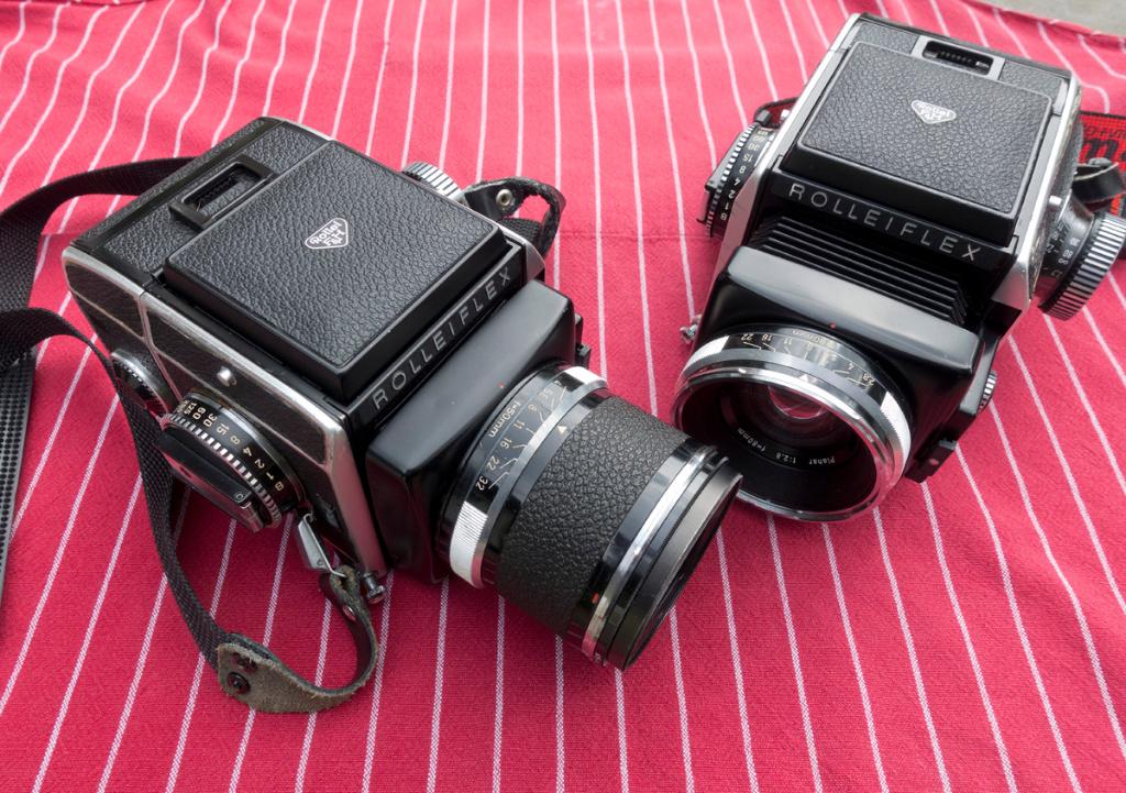 Rollei 2x SL66 set met 50,80, 150 en 400 lens + vele extra's, Ophalen, Gebruikt, Spiegelreflex, Overige Merken