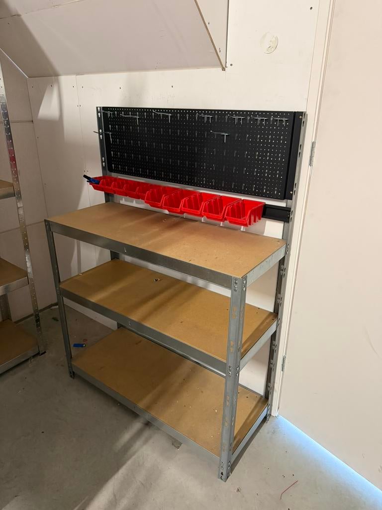 Parkside stellingkast met wandorganizer stelling kast opberg, Ophalen, Heating@gmail.com, Zo goed als nieuw, Heating