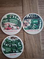 3 verschillende Heineken bierviltjes, Verzamelen, Biermerken, Ophalen of Verzenden