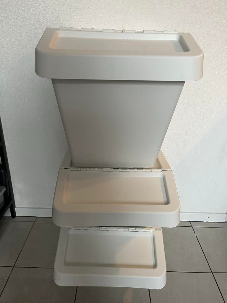 Ikea Sortera Opbergbakken - 2x 37L, 1x 60L met deksel, Ophalen, Zo goed als nieuw, 75 cm of meer, Minder dan 50 cm