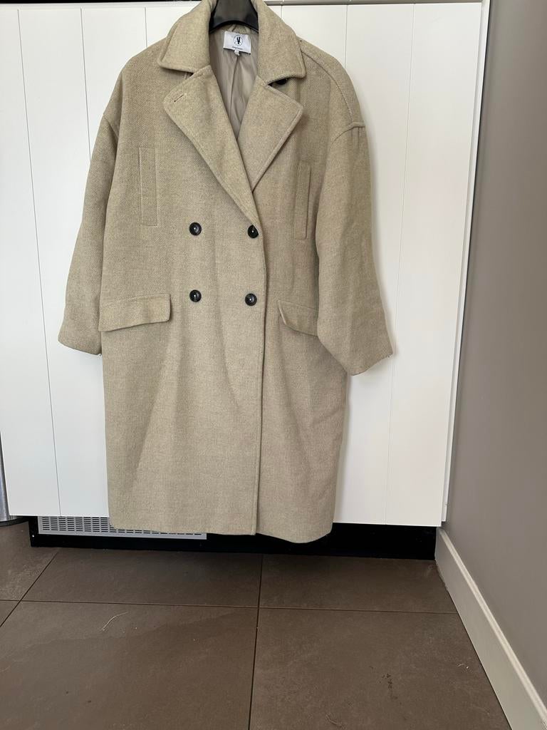 Anytime Beige Oversized Jas Maat 46, Ophalen of Verzenden, Zo goed als nieuw, Maat 46/48 (XL) of groter, Beige