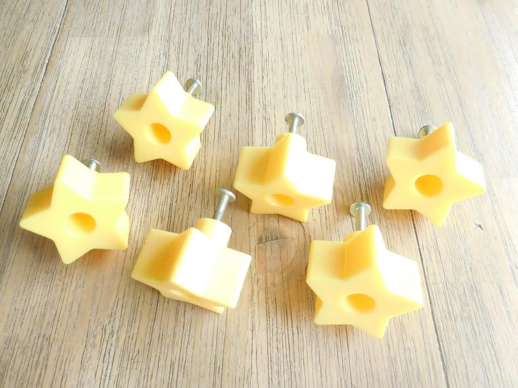 6 x knoppen. Geel, stermotief. Ikea., Ophalen of Verzenden, Nieuw, Overige typen