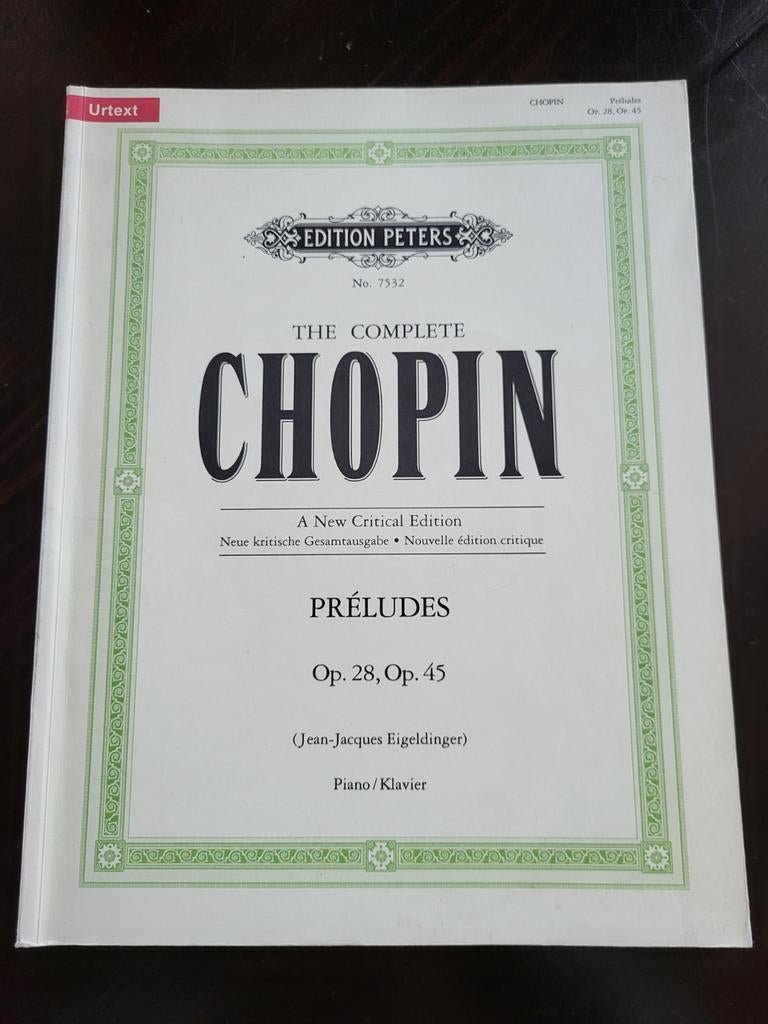 Chopin Préludes. Edition Peters, Muziek en Instrumenten, Bladmuziek, Ophalen of Verzenden, Gebruikt, Artiest of Componist, Klassiek