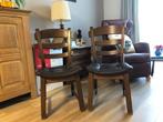 Eetkamer stoelen 4x., Huis en Inrichting, Stoelen, Ophalen, Gebruikt, Bruin, Vier