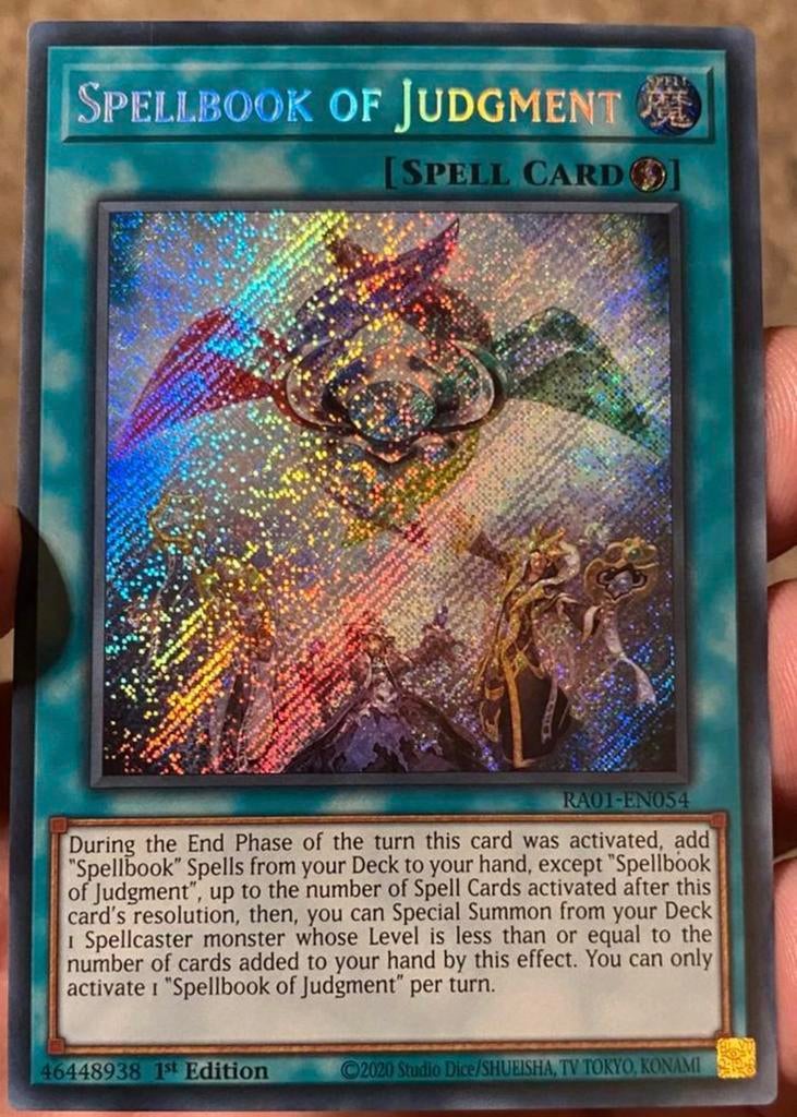 Yu-Gi-Oh! Spellbook of Judgment RA01 1st Edition !, Ophalen of Verzenden, Zo goed als nieuw, Losse kaart, Foil