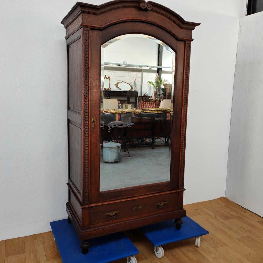 Vintage kledingkast garderobekast kleerkast demontabel 810, Valkenswaard, 100 tot 150 cm, 200 cm of meer, Info@flashbackfurniture.nl