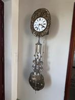 Franse Comtoise klok met bloemslinger, Ophalen of Verzenden