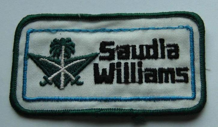 F1 saudia williams patch badge opnaai embleem vintage, Verzamelen, Automerken, Motoren en Formule 1, Nieuw, Formule 1, Verzenden