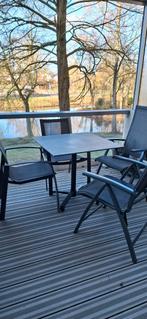 Bellagio tuinset met twee verstelbare en twee vaste stoelen, Ophalen, 4 zitplaatsen, Aluminium, Zo goed als nieuw