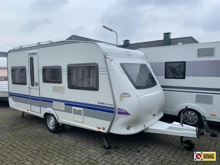 Hobby De Luxe 450 UF Mover/Voortent/Luifel, Caravans en Kamperen, Caravans, Bedrijf, tot en met 4, 750 - 1000 kg, Rondzit, Hobby