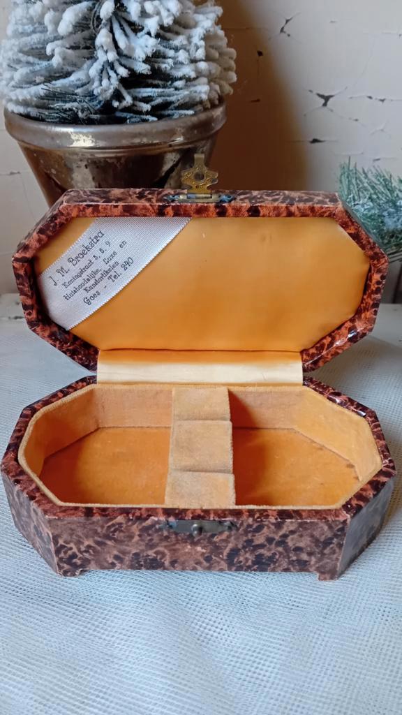 Juweliersdoosje/Sieradendoosje/Kistje, Antiek en Kunst, Curiosa en Brocante, Verzenden