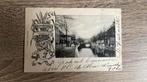 Oude ansichtkaart Leeuwarden 1902 uitgave Huisinga, Ophalen of Verzenden, Voor 1920, Gelopen, Friesland