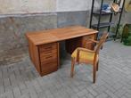 Jaren 80 Deens Design Buro & Stoel Teak | Vintage Bureau, Ophalen of Verzenden, Gebruikt, Bureau