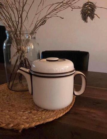 💝 Vintage THOMAS SCANDIC SHADOW theepot wit bruin beschikbaar voor biedingen