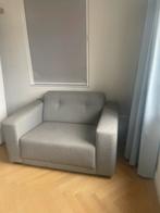 Love seat bank 1,5 zits grijsblauw gemeleerde stof, Huis en Inrichting, Ophalen, Gebruikt, Eenpersoons, 75 tot 100 cm