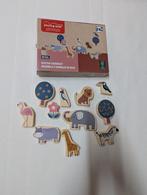 11 houten dieren - compleet in doos - dierentuin van hout, Ophalen of Verzenden, Zo goed als nieuw