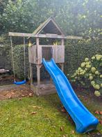 Houten speelhuisje met glijbaan, Kinderen en Baby's, Ophalen, Zo goed als nieuw, Hout