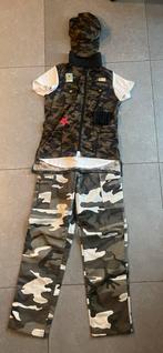 Carnaval leger outfit voor jongens - Maat S, Kleding | Heren, Carnaval, Ophalen of Verzenden, Zo goed als nieuw, Kleding