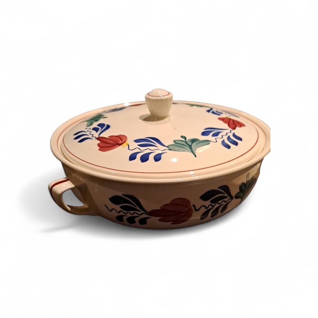 Dekschaal van Boch boerenbont, Ophalen of Verzenden, Aardewerk, Boerenbont, Schaal of Schalen