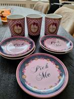 Little Diva Servies - Gebaksbordjes & Bekers, Ophalen, Zo goed als nieuw, Overige stijlen, Overige typen