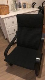 Poäng Ikea stoel zwart, Huis en Inrichting, Ophalen, Zo goed als nieuw, Zwart, Eén