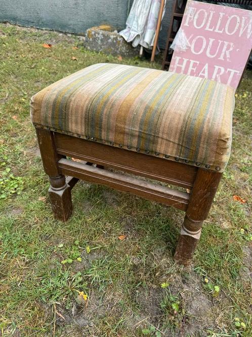 Vintage Sitform Voetenbankje, Huis en Inrichting, Banken | Voetenbanken en Poefen, Gebruikt, Minder dan 50 cm, Rechthoekig, Hout