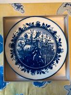 Delfts Blauw bord - De Kruidenpluksters, Antiek en Kunst, Ophalen of Verzenden
