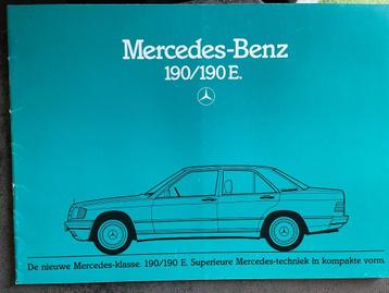 Folder van Mercedes-Benz 190, 190 E, 1982 beschikbaar voor biedingen