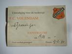 Voetbal Oude Kaart FC Volendam, Ophalen of Verzenden