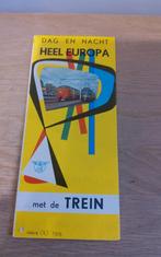 Oude trein kaart van Europa - 1959, Verzamelen, Spoorwegen en Tramwegen, Ophalen of Verzenden