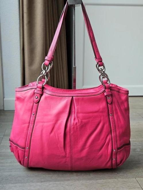 Coach Alexandra grote schoudertas / shopper van leer, Sieraden, Tassen en Uiterlijk, Tassen | Damestassen, Gebruikt, Schoudertasje