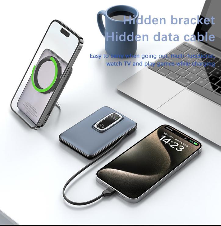 Powerbank 10.000 mAh -Magnetisch opladen iphone 12 tot 17, Telecommunicatie, Powerbanks, Nieuw, Ophalen of Verzenden