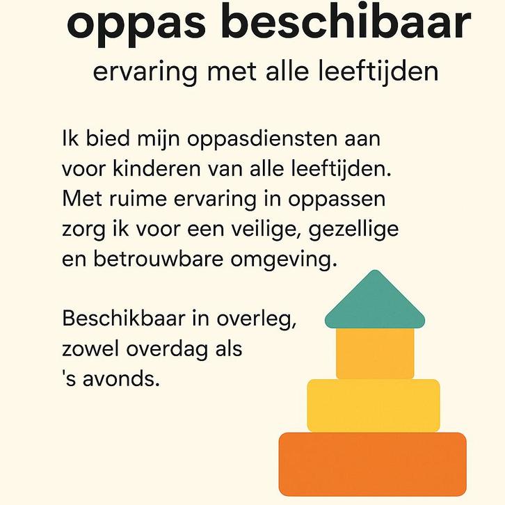 Oppas of nanny, Diensten en Vakmensen, Oppas en Kinderopvang